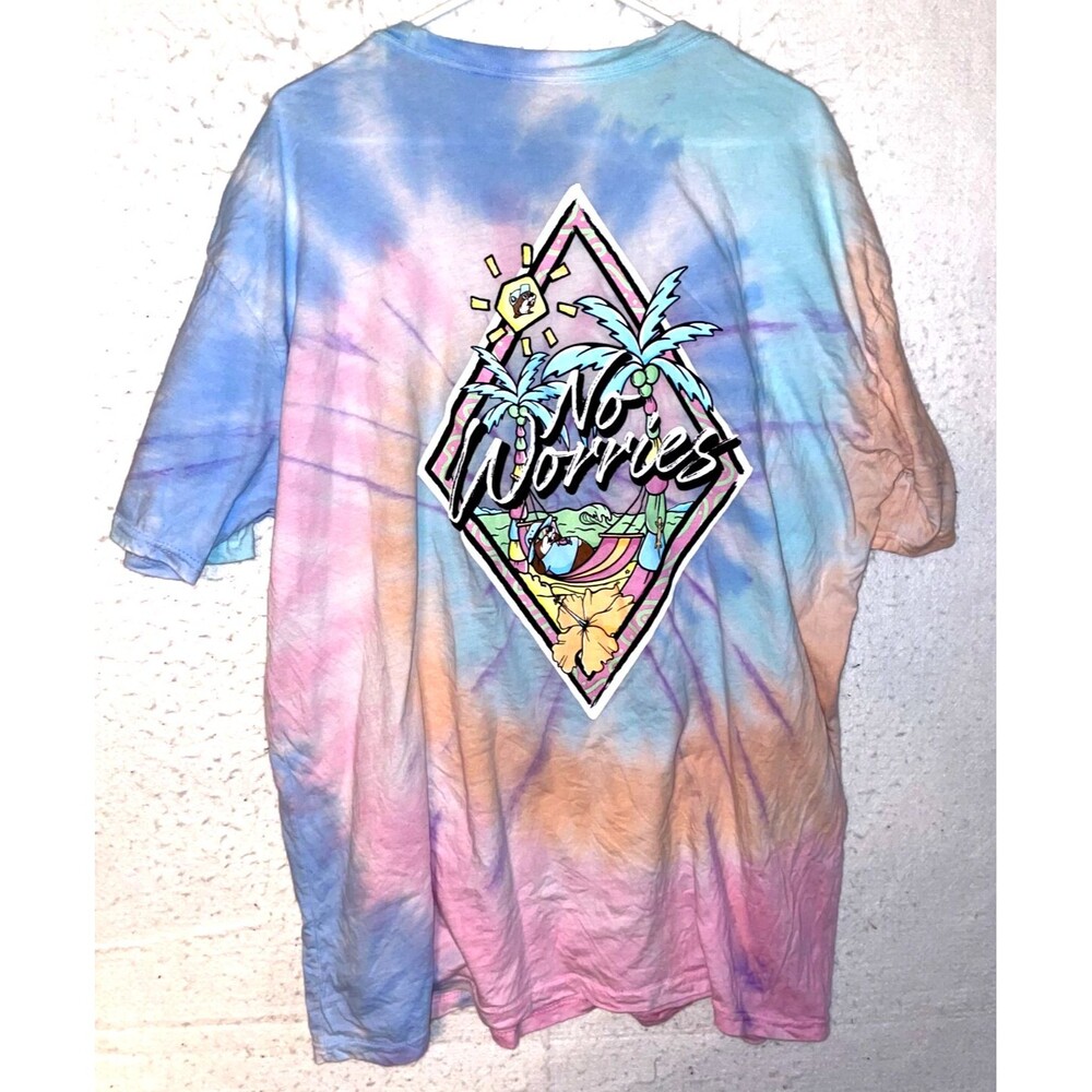 Buc-ees Bucees No Worries T-shirt Unisex Adult Size XL Tie Dye Short sleeve